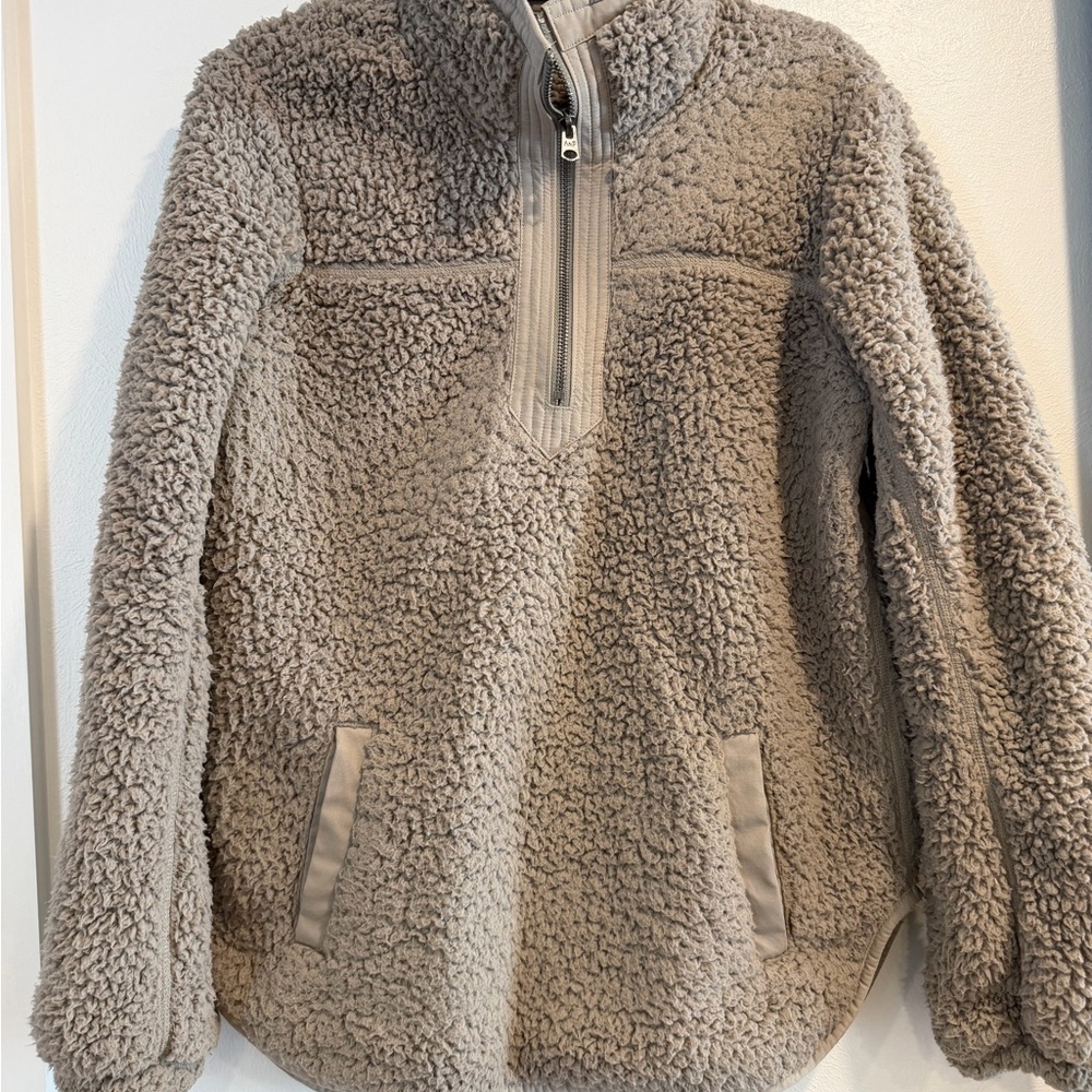Abercrombie & Fitch Soft Sherpa Jacket - Cream